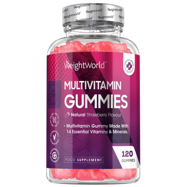 High Strength Chewable Multivitamin Gummies – 120 Count Vegetarian 14 Essential Multivitamins & Minerals Supplement, Vitamin C, A, D, B, Biotin + Zinc, Multivitamin Tablets For Men & Women Alternative